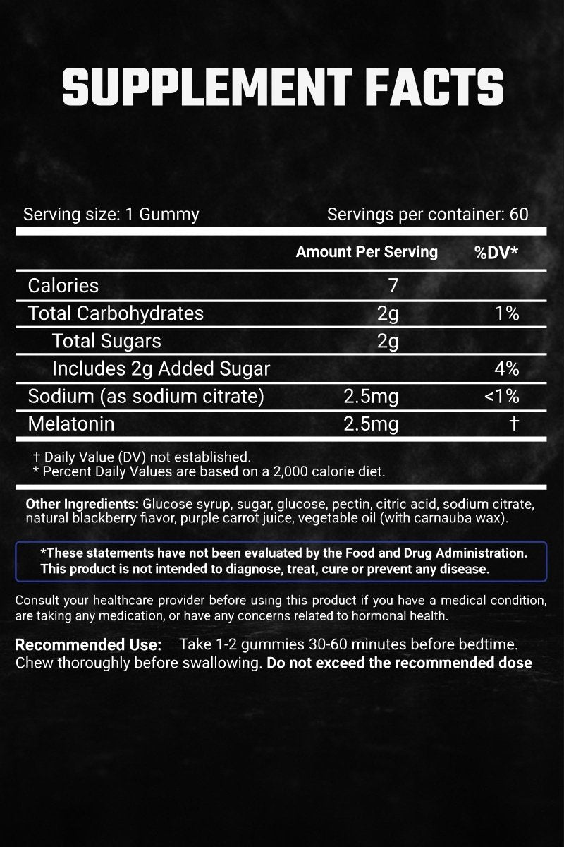 T - SLEEP™ - Melatonin Gummies for Testosterone Support (60 gummies, 60 - day supply) - MANFUELED